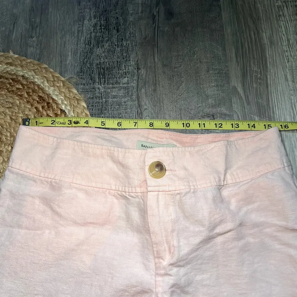 BANANA REPUBLIC Womens Linen Cropped Pants